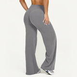 Straight Leg Pants Ultra Soft Butter Fabric Women Mid-Waist Yoga Pants Naked Feel Sports Leggings Pilates Running Sport Trousers