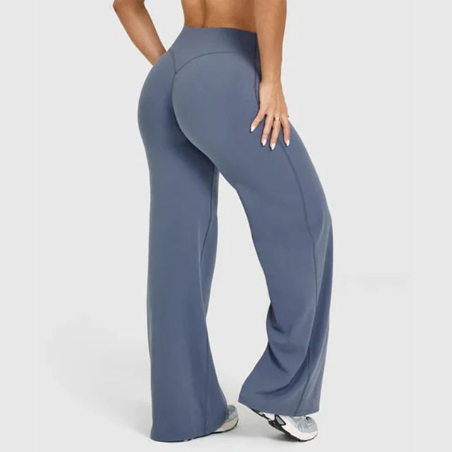 Straight Leg Pants Ultra Soft Butter Fabric Women Mid-Waist Yoga Pants Naked Feel Sports Leggings Pilates Running Sport Trousers